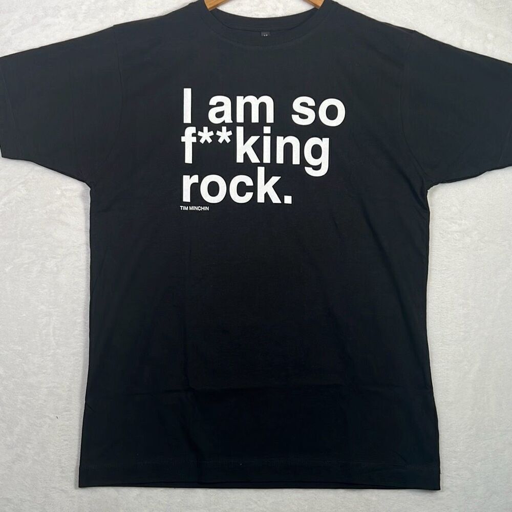Tim Minchin concert release “I am so F**king rock”‎ Black T-shirt Men Medium New